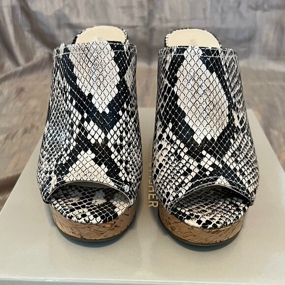 Marc Fisher Open Toe Platform Snakeskin Espadrilles - Picture 2 of 5